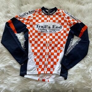 Verge Sport checkered orange Warsaw Jacket Bicycle jersey Adult Size L